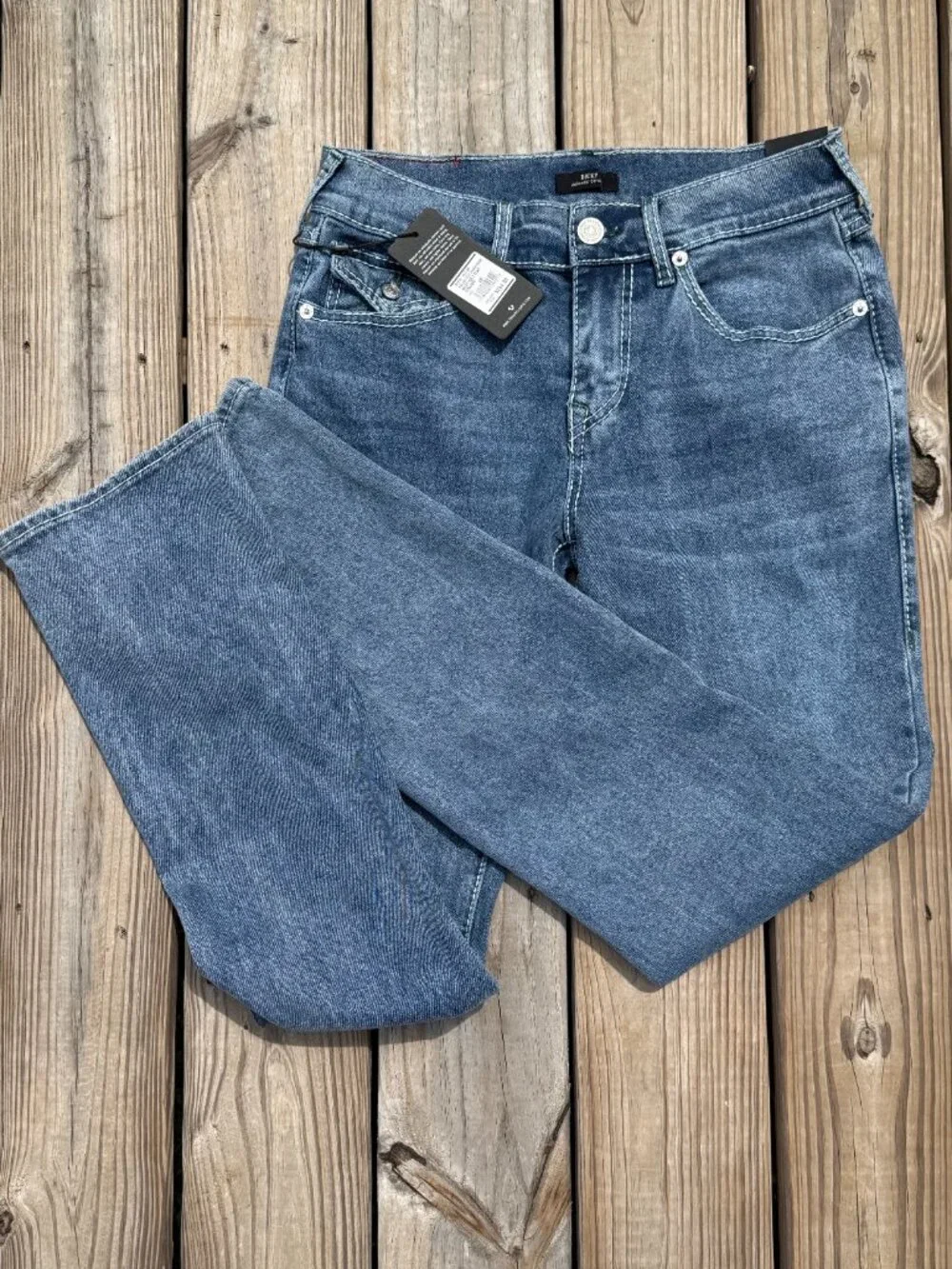 True Religion Ricky Big T Flap Jeans 30x34 Y2K Relaxed Streetwear NWT 3869